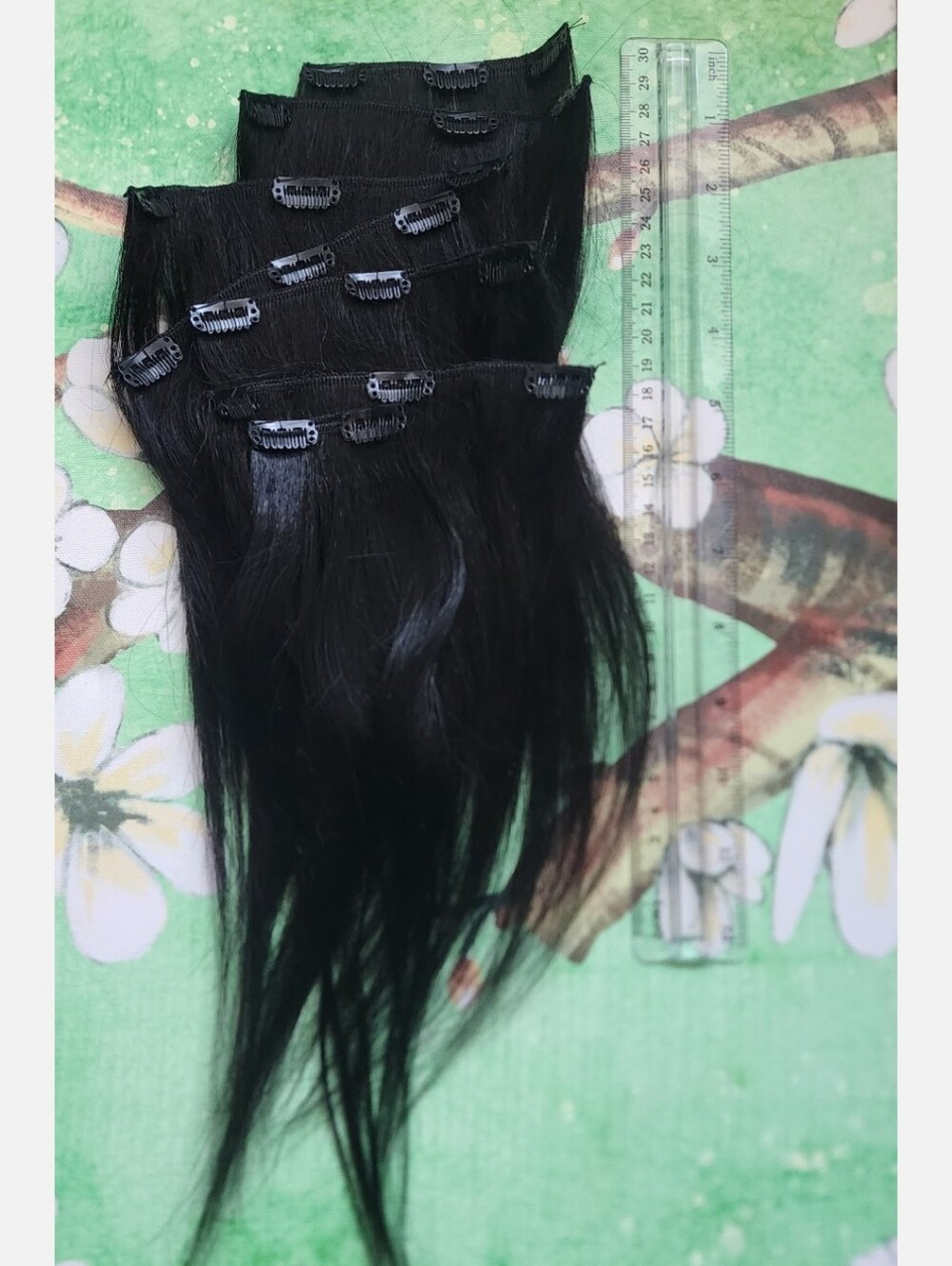 🆕️ 10 inch Color Black 🖤 Brand New 🖤Clip in Hair Extensions 🌱 6 Pc